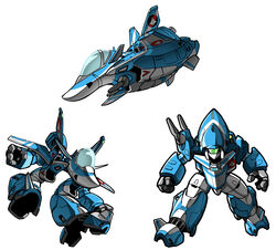  aircraft airplane assault_visor canards chibi clenched_hand energy_cannon english_commentary fighter_jet gerwalk highres jeff_sorley jet macross macross_m3 mecha military military_vehicle no_humans open_hand robot roundel science_fiction u.n._spacy variable_fighter variant_set vf-9 white_background 