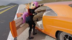  16:9 3d_(artwork) 4k absurd_res animal_humanoid anthro blender_(artwork) boots bottomwear car clothed clothing digital_media_(artwork) equid equid_humanoid equine female flutterpink_3d footwear friendship_is_magic gloves handwear hasbro hi_res horse humanoid mammal mammal_humanoid my_little_pony mythological_creature mythological_equine mythology outside pegasus pegasus_humanoid pony road scootaloo_(mlp) shirt shoes skirt small_wings solo topwear vehicle widescreen wings 