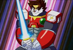  anime_eyes armor brown_hair capcom chesnaught energy_sword generation_6_pokemon hair light_sword looking_at_viewer male marcelo_solava mega_man_(series) mega_man_x_(series) melee_weapon nintendo pokemon pokemon_(species) red_armor solo sword weapon zero_(mega_man) 