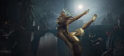  2019 anthro antlers bell brown_body brown_fur cats_(movie) cats_(musical) cemetery collar dancing deer detailed_background fur hi_res horn humanoid_face lol_comments mammal nude tirrel tirrel_(tirrel) 