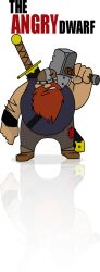  angry angry_dwarf armor dwarf eightysix hammer humanoid logo melee_weapon sneer sword tools weapon 