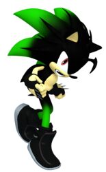  3d_(artwork) absurd_res alpha_channel anthro ashura_the_hedgehog black_body black_fur clothing digital_media_(artwork) eulipotyphlan fan_character fingerless_gloves footwear fur gloves green_body green_fur handwear hedgehog hi_res huge_filesize jackydik male mammal sega shoes solo sonic_the_hedgehog sonic_the_hedgehog_(series) spiked_gloves spikes 