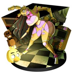  2023 absurd_res air_vent alpha_channel animatronic arcade_machine avian bear big_breasts bird black_hair black_nose bonnie_(fnaf) bow_tie bow_tie_only breasts brown_body checkered checkered_floor checkered_wall chica_(fnaf) chicken cleavage clothed clothing costume curvy_figure digital_drawing_(artwork) digital_media_(artwork) female female_focus five_nights_at_freddy&#039;s five_nights_at_freddy&#039;s_3 floor freddy_(fnaf) galliform gallus_(genus) group hair hi_res holding_object hourglass_figure humanoid humanoid_focus knife lagomorph leaning leporid light lighting long_ears long_hair machine male mammal mostly_nude narrowed_eyes news news_article open_mouth phasianid purple_body purple_skin rabbit robot scottgames shaded shadow short_tail solo_focus springtrap_(fnaf) tail theycallhimcake thick_thighs torn_clothing undead wall_(structure) wide_hips wire yellow_body zombie 