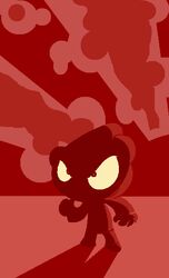  anthro bear beret clothing evil_eyes eyes_only flippy_(htf) fliqpy_(htf) happy_tree_friends hat headgear headwear male mammal me-puff-19 red_lighting shadow shirt silhouette smoke topwear 