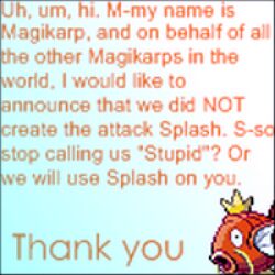  announcement lowres magikarp pokemon splash splashing thank_you 