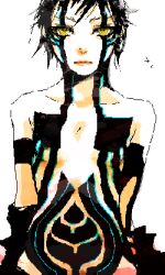  atlus black_hair demi-fiend hitoshura lowres lucifers_call megami_tensei nocturne rule_63 shin_megami_tensei shin_megami_tensei_iii:_nocturne shin_megami_tensei_nocturne shirtless short_hair tattoo yellow_eyes 