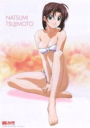  barefoot bikini feet highres nakajima_atsuko short_hair smile swimsuit taiho_shichauzo tsujimoto_natsumi 