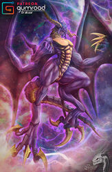  abs animal_genitalia aura bahamut belly_scales biceps claws detailed detailed_background details digital_media_(artwork) dragon drakaar feral final_fantasy final_fantasy_ix final_fantasy_xiv flying genital_slit genitals glowing hi_res horn humanoid magic male muscular muscular_feral muscular_male mythological_creature mythological_scalie mythology open_mouth pecs plate plates_(disambiguation) purple_body reptile scales scalie solo space square_enix tail tail_motion teeth toe_claws tongue unusual_anatomy wings 