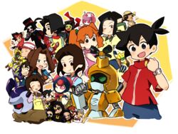  amazake_arika junmai_karin kikuhime medarot metabee multiple_boys multiple_girls robot tagme tenryou_ikki the_screws 