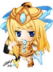  :p atk402 blonde_hair blue_eyes female long_hair personification protoss solo starcraft thumbs_down tongue tongue_out zealot_(starcraft) 