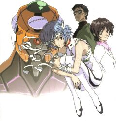  ayanami_rei eva_00 ikari_gendou ikari_yui neon_genesis_evangelion 