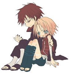  hayashi_rin lowres naruto naruto_shippuuden sakura_haruno sasori sitting 