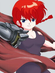  blue_eyes braid breasts cleavage cosplay cyocomi3 edward_elric_(cosplay) female fullmetal_alchemist ranma-chan ranma_1/2 red_hair rule_63 saotome_ranma single_braid smile 