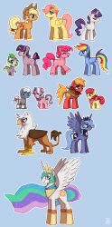  2011 alicorn anthro apple_bloom_(mlp) applejack_(mlp) avian beak big_macintosh_(mlp) blonde_hair blue_body blue_eyes blue_feathers blue_fur brown_body clothing cowboy_hat crescent_moon crown cutie_mark diamond_tiara_(mlp) dragon earth_pony emlan equid equine feathered_wings feathers female feral fluttershy_(mlp) friendship_is_magic fur gilda_(mlp) green_eyes green_hair grey_body group gryphon hair hasbro hat headgear headwear hi_res horn horse long_hair male mammal moon multicolored_hair my_little_pony mythological_avian mythological_creature mythological_equine mythological_scalie mythology orange_body orange_eyes orange_hair pegasus pink_body pink_eyes pink_fur pink_hair pinkie_pie_(mlp) pony princess princess_celestia_(mlp) princess_luna_(mlp) purple_body purple_eyes purple_hair rainbow_dash_(mlp) rainbow_hair rarity_(mlp) red_body red_hair royalty rule_63 scalie short_hair silver_spoon_(mlp) spike_(mlp) tail tail_tuft tuft twilight_sparkle_(mlp) two_tone_hair unicorn white_body white_head wings yellow_body yellow_eyes yellow_feathers young young_anthro young_feral 