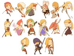  6+girls archer_(fft) axe bad_id bad_pixiv_id bow_(weapon) chemist_(fft) dark_knight_(fft) dark_knight_(final_fantasy) dragoon dragoon_(fft) dragoon_(final_fantasy) dual_wielding everyone final_fantasy final_fantasy_tactics geomancer_(fft) gun handgun holding knight_(fft) momigara_(mmgrkmnk) monk_(fft) multiple_girls mystic_(fft) ninja_(fft) onion_knight onion_knight_(fft) pantyhose polearm rapier samurai_(fft) spear squire_(fft) staff summoner_(fft) sword time_mage time_mage_(fft) weapon white_mage_(fft) white_mage_(final_fantasy) 