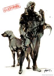  1boy canine eyepatch male_focus metal_gear_(series) metal_gear_solid_v:_ground_zeroes metal_gear_solid_v:_the_phantom_pain military military_uniform official_art shinkawa_youji uniform venom_snake white_background 