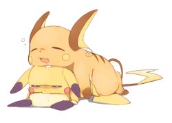  evolution no_humans pichu pikachu pokemon raichu 