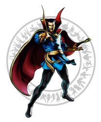  absurdres capcom cape doctor_strange highres male male_focus marvel marvel_vs._capcom marvel_vs._capcom_3 marvel_vs_capcom marvel_vs_capcom_3 mori_toshiaki multicolored_hair official_art shinkiro short_hair solo 