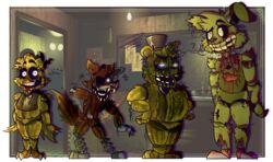  2017 absurd_res alpha_channel animatronic anthro avian bear bird canid canine chicken five_nights_at_freddy&#039;s five_nights_at_freddy&#039;s_3 fox galliform gallus_(genus) glowing glowing_eyes group hi_res lagomorph leporid machine mammal phantom_chica_(fnaf) phantom_foxy_(fnaf) phantom_freddy_(fnaf) phasianid pop-animals_(artist) rabbit robot scottgames springtrap_(fnaf) 