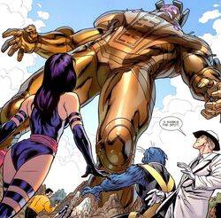  angel_(x-men) angel_wings ass beast_(x-men) belt cloud day elbow_gloves english_text female formal furry gloves glowing glowing_eyes hat justin_ponsor karl_story leotard long_hair looking_up marvel multiple_boys necktie off-topic official_art outdoors psylocke purple_hair shiny_clothes skin_tight sky speech_bubble suit thighhighs toon_(style) western_comics_(style) wings x-men yanick_paquette 