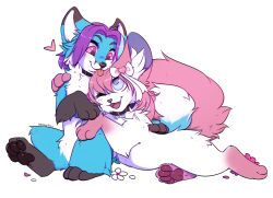  absurd_res alpha_channel blep bloominglynx canid canine cuddling duo eeveelution female feral fox generation_6_pokemon hi_res hug male mammal nintendo nyaaa_foxx pokemon pokemon_(species) smile sylveon tongue tongue_out 