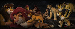  absurd_res aged_up alpha_rain amani_(character) blood bodily_fluids cheetah crying death disney felid feline female feral fuli group hi_res hybrid kenta kiara_(the_lion_king) kion_(the_lion_guard) kipekee_(character) kopa_(the_lion_king) kovu_(the_lion_king) lion male mammal nala_(the_lion_king) pantherine praying raining sad sala_(character) scar simba_(the_lion_king) star tears the_lion_guard the_lion_king vitani_(the_lion_king) 