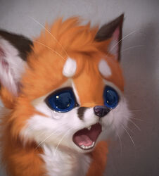  ambiguous_gender big_nug black_body black_fur black_nose blue_eyes bodily_fluids canid canine countershading crying crying_cat digital_media_(artwork) digital_painting_(artwork) feral fox fur icon low_res mammal meme multicolored_body multicolored_fur open_mouth orange_body orange_fur reaction_image red_fox silverfox5213 solo tears tongue true_fox whiskers white_body white_fur 