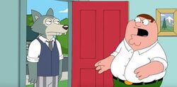  20th_century_fox anthro beastars belt belt_buckle black_belt black_nose blue_clothing blue_topwear blue_vest blue_wall bored bottomwear brown_hair buckle building canid canine canis clothed clothing cloud crossover day door dress_shirt duo family_guy fangs fur fuzzy_door_productions gasp green_bottomwear green_clothing green_pants grey_body grey_bottomwear grey_clothing grey_fur grey_pants hair holy_crap_lois_it&#039;s_x! house human humor legoshi_(beastars) lol_comments male mammal meme mountain multicolored_body multicolored_fur necktie open_door pants parody pattern_bottomwear pattern_clothing pattern_pants peter_griffin picture_frame plant rolled_up_sleeves shirt sidewalk sky street striped_bottomwear striped_clothing striped_pants stripes style_emulation surprise teeth topwear tree two_tone_body two_tone_fur unknown_artist vest white_clothing white_shirt white_topwear wolf 