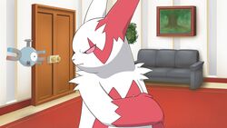  16:9 angry anthro capcom courtroom duo fur furniture generation_1_pokemon generation_3_pokemon gyakuten_saiban hi_res magnemite male markings matchstick_39 nintendo parody pink_eyes pokemon pokemon_(species) red_markings sofa white_body white_fur widescreen zangoose 