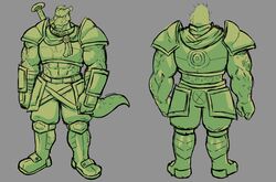  absurd_res anthro armor dragon duo dynogreeno hi_res horn horned_humanoid humanoid male model_sheet muscular muscular_male mythological_creature mythological_scalie mythology navel reptile scalie scar scarf simple_background solo tail 