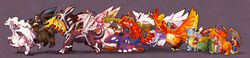 absurd_res accessory ambiguous_gender avian backwards_baseball_cap backwards_hat baseball_cap bird black_hair blastoise blue_eyes blue_hair boots bottomwear brown_eyes brown_hair canid canine cetacean charizard clock closed_eyes clothing creation_trio dawn_(pokemon) denim denim_clothing dialga dinosaur dragon elemental_creature ethan_(pokemon) european_mythology extinct feathered_wings feathers female feral flora_fauna footwear fur furred_dragon furred_scalie generation_1_pokemon generation_2_pokemon generation_3_pokemon generation_4_pokemon generation_5_pokemon giratina gloves green_body green_feathers groudon group hair hair_accessory hairclip handwear hat headgear headwear hi_res ho-oh holding_object holding_pokeball human jacket knee_boots knee_highs knee_socks kris_(pokemon) kyogre legendary_duo legendary_pokemon legendary_trio legwear long_image lugia lying male mammal marine may_(pokemon) membrane_(anatomy) membranous_wings multicolored_body multicolored_feathers mythological_avian mythological_bird mythological_creature mythological_firebird mythological_scalie mythology nintendo origin_forme_giratina palkia pikachu plant pokeball pokemon pokemon_(species) pokemon_trainer ponytail prehistoric_species rayquaza red_(pokemon) red_body red_feathers reptile reshiram rodent sauropod sauropodomorph scalie scarf shorts sitting skirt socks standard_pokeball starter_trio tail topwear torute tower_duo venusaur vest watch weather_trio western_dragon white_body white_feathers wide_image wings wristwatch wyvern yellow_body yellow_fur zekrom