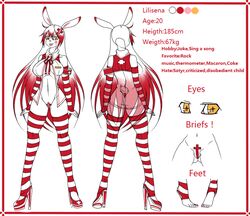  bunny cross_eyes eelball furry girl high_heels lilisena long_hair nurse original refernce_sheet stocking 