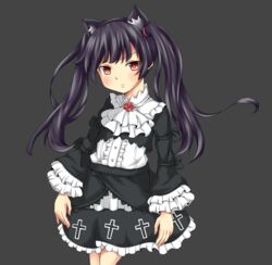  bad_id bad_pixiv_id black_hair dress female gokou_ruri gothic_lolita highres lolita_fashion long_hair muttan_(ashiru-f) ore_no_imouto_ga_konna_ni_kawaii_wake_ga_nai red_eyes solo twintails 