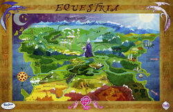 2012 absurd_res alicorn ambiguous_gender canterlot city cloudsdale compass crystal_empire detailed_background digital_media_(artwork) english_text equestria equid equine forest group hasbro hi_res horn horse igloo mammal manehattan map moon mountain my_little_pony mythological_creature mythological_equine mythology noval outside picture_frame plant pony ponyville railway_track rainbow river sea snow star swamp text town tree village water waterfall wings wood zero_pictured