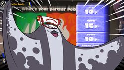  16:9 :3 acfap120 anthro big_man_(splatoon) celebration clothing fish grey_body hat headgear headwear male manta_ray marine meme nintendo pupils ray_(fish) slit_pupils solo speckled_body splatfest splatoon stingray widescreen zoom_lines 