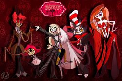  3:2 alastor_(hazbin_hotel) angel_dust animal_humanoid arachnid arachnid_humanoid arthropod arthropod_humanoid captaineeyore124_(artist) charlie_morningstar clothing cosplay costume demon disney disney_parks felid female group hazbin_hotel humanoid husk_(hazbin_hotel) jack_skellington jessica_rabbit male mammal niffty_(hazbin_hotel) sally_(tnbc) spider_humanoid the_cat_in_the_hat the_haunted_mansion the_nightmare_before_christmas vaggie_(hazbin_hotel) who_framed_roger_rabbit 