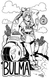  artist_name bow braid braided_ponytail bulma_briefs character_name cloud commentary_request dated dragon_ball dragon_ball_(classic) dragon_radar dress female full_body gloves greyscale hair_tie hairbow hand_on_own_hip hoi-poi_capsule mike_luckas monochrome motor_vehicle motorcycle photoshop_(medium) pouch short_dress signature single_braid single_glove smile solo thumbs_up watch wristwatch 