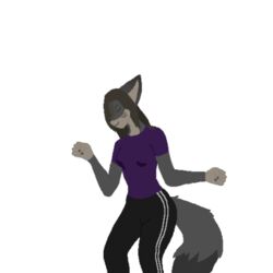  1:1 adidas alpha_channel anthro canid canine cute_fangs dancing eipril female fox fox_ears fox_tail garfieldkartisfun happy low_res mammal solo 