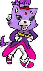  anthro black_eyes blaze_the_cat blazesilver1 domestic_cat felid feline felis female fur hair mammal meme pedobear pedoblaze ponytail purple_body purple_fur sega solo sonic_the_hedgehog_(series) 