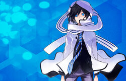  black_hair blue_eyes kuze_hibiki megami_ibunroku_devil_survivor tie 