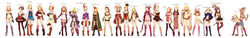  6+girls :d :o absurdres adapted_costume archer_(fft) arithmetician_(fft) armor bad_feet bag bare_shoulders belt bikini_armor black_mage_(fft) black_mage_(final_fantasy) blonde_hair blue_eyes blush boots bra braid breasts brown_eyes brown_hair brown_legwear cape chemist_(fft) commentary_request dancer_(fft) dancer_(final_fantasy) dark_knight_(fft) dark_knight_(final_fantasy) dragoon_(fft) elbow_gloves everyone final_fantasy final_fantasy_tactics frills gauntlets geomancer_(fft) gloves greaves gun hand_on_own_hip hands_on_hilt hat headband helmet highres horns kara_(color) katana knight_(fft) leg_up legs lingerie long_hair medium_breasts mime_(fft) monk_(fft) multiple_girls mystic_(fft) ninja_(fft) onion_knight onion_knight_(fft) open_mouth orator_(fft) panties pantyhose photoshop_(medium) polearm ponytail red_eyes samurai_(fft) sandals shoes short_hair shorts simple_background single_horn smile socks spear squire_(fft) staff striped_clothes striped_thighhighs summoner_(fft) sword tabi thief_(fft) thigh_boots thighhighs time_mage time_mage_(fft) twin_braids twintails underwear weapon white_mage_(fft) white_mage_(final_fantasy) white_socks white_thighhighs wide_image witch_hat yellow_eyes zettai_ryouiki 