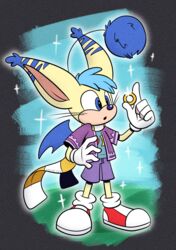  bottomwear clothing digital_media_(artwork) erakir final_fantasy footwear hi_res jacket mammal moogle pom_poms ring scarf sega shoes shorts solo sonic_the_hedgehog_(series) square_enix topwear transformation trevor-fox wings 