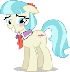  absurd_res alpha_channel blush coco_pommel_(mlp) cutie_mark earth_pony embarrassed equid equine female feral friendship_is_magic fur hair hasbro hi_res horse mammal multicolored_hair my_little_pony pony shutterflyeqd solo two_tone_hair 