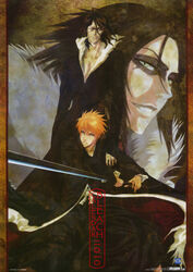  3boys absurdres bleach calendar_(medium) highres kurosaki_ichigo multiple_boys muramasa_(bleach) photoshop_(medium) zangetsu_(bleach) 