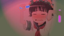  animated animated anime_screenshot armband female flower_wreath green_armband head_wreath lowres rave_party sakugawa_school_uniform school_uniform solo summer_uniform third-party_edit toaru_kagaku_no_railgun toaru_majutsu_no_index uiharu_kazari wreath 