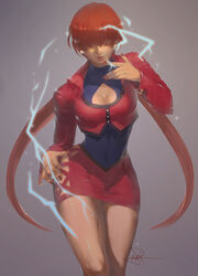  cleavage king_of_fighters shermie snk spade-m 