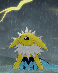  2022 4:5 ambiguous_gender blue_body closed_eyes cloud digital_media_(artwork) digitigrade duo eeveelution electricity feet feral fur generation_1_pokemon hi_res jolteon kenikenikeke lightning neck_tuft nintendo outside paws pokemon pokemon_(species) protecting protective quadruped raining scared sky storm tail thunderstorm toes tuft vaporeon wet wet_body wet_fur white_body white_fur worried yellow_body yellow_fur 