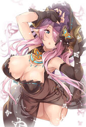  arms_up asymmetrical_gloves black_bow black_dress black_footwear black_gloves black_panties blue_eyes bow breasts butterfly_hair_ornament butterfly_ornament commentary_request crossed_legs draph dress elbow_gloves female fingerless_gloves full_body gloves granblue_fantasy hair_ornament hair_over_one_eye hairbow halterneck high_heels highres horns jewelry jumping large_breasts long_hair nail_polish narmaya_(granblue_fantasy) narmaya_(the_black_butterfly)_(granblue_fantasy) necklace official_alternate_costume open_mouth panties photoshop_(medium) pointy_ears purple_hair purple_nails ribbon-trimmed_dress ribbon-trimmed_panties see-through side-tie_panties solo thigh_gap thomasz underwear uneven_gloves veil 