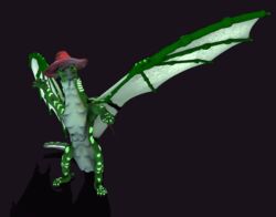  3d_(artwork) clothing digital_media_(artwork) dragon east_note feral hat headgear headwear male mythological_creature mythological_scalie mythology scalie seawing_(wof) simple_background solo tail wings_of_fire 