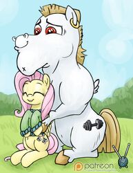  bulk_biceps_(mlp) clothing cloud digital_media_(artwork) duo ear_piercing equid equine feathered_wings feathers female feral fluttershy_(mlp) friendship_is_magic hasbro hi_res knitting larger_male male mammal my_little_pony mythological_creature mythological_equine mythology outside patreon patreon_logo pegasus piercing sitting size_difference sky smaller_female smudge_proof sweater text topwear url website_logo white_body white_feathers wings yellow_body yellow_feathers 